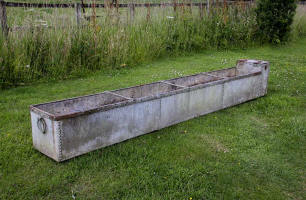 long galvanised trough
