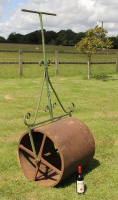 Cast Iron Garden Roller With Wrought Iron Handle
