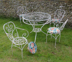 Wrought Iron Table with four chairs